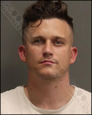 Tourist Josh Petti punches citizen on Broadway in downtown Nashville in front of police officer
