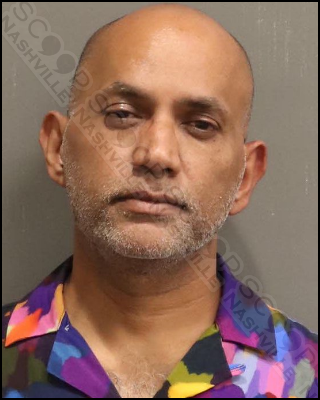 Rajiv Vyas to cops at Broadway Bar: “Arrest me, or I’m going back upstairs!” Here’s your mugshot, come again.